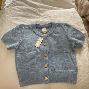 Maeve Cropped Button-Up Cardigan